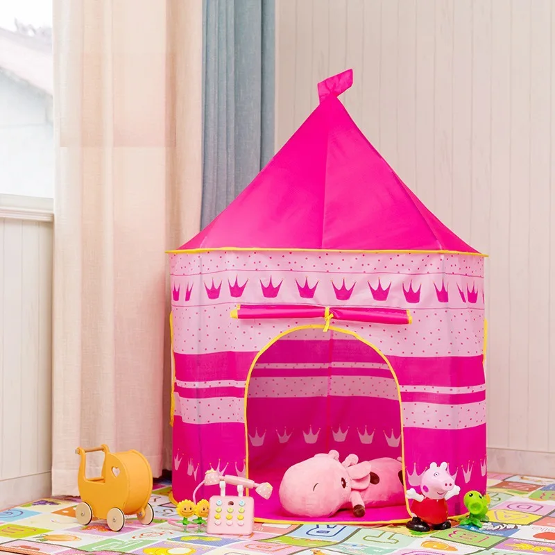 1PC enfants jouer tente intérieure extérieure pliable tipi maison pour enfants princesse château jouet Tipi Cubby jardin salle de jeux Playhouse