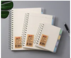 A6 A5 B5 Coil  Transparent Cover cCoil Classification Notebook Subclass notebook Office Notepad Office stationery