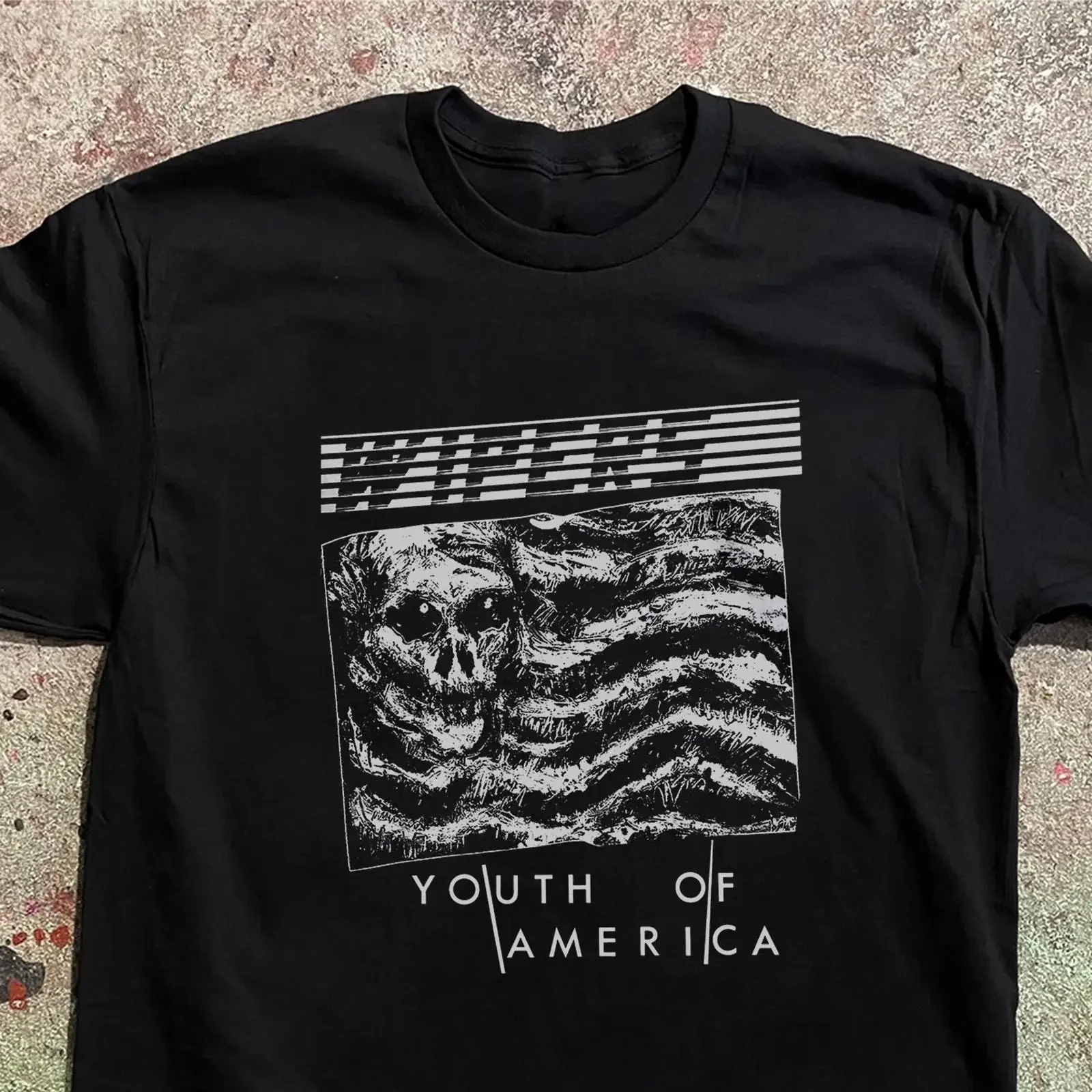 Wipers Band T-Shirt Youth of America Punk Rock Vintage Washed Stylische Freizeitmode Streetwear Weich Atmungsaktiv Leicht maskulin
