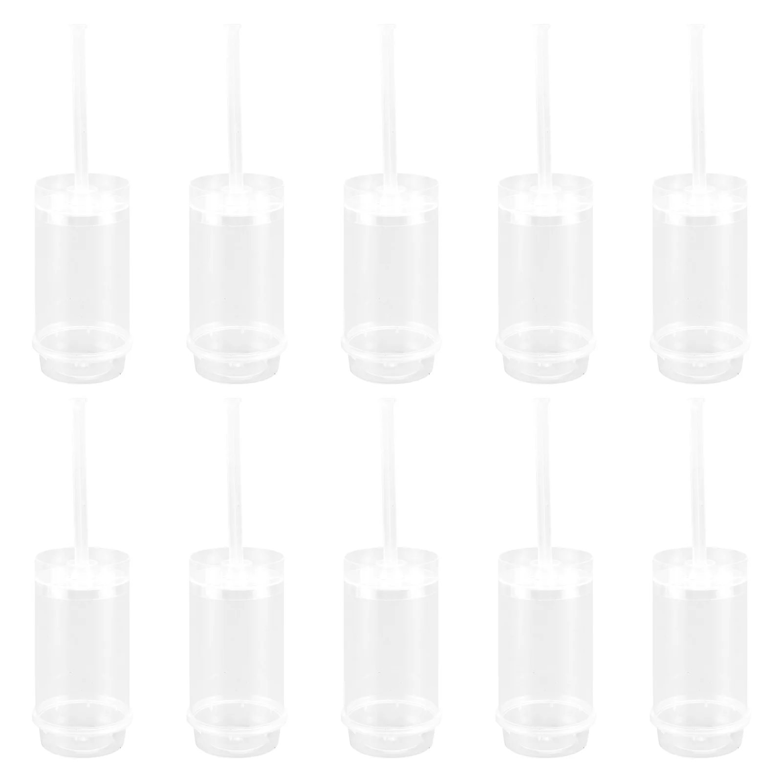 20 Pcs Cylinder Cake Mold Push up Containers Shooter Food with Lids Ice