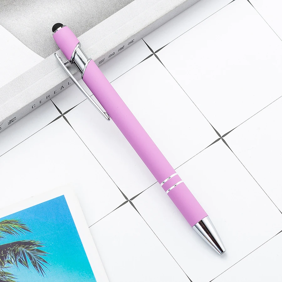 3/5Pcs Mehrfarbige Hohe Qualität Presse Stift Nette Metall Kugelschreiber Kapazitive Touch Schreibwaren Schule Bürobedarf – Detail 5