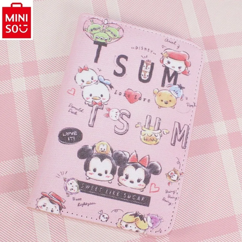 MINISO Disney Mermaid Princess Cartoon Multifunctional PU ID Holder Cute Storage ID Bag Passport Clutch