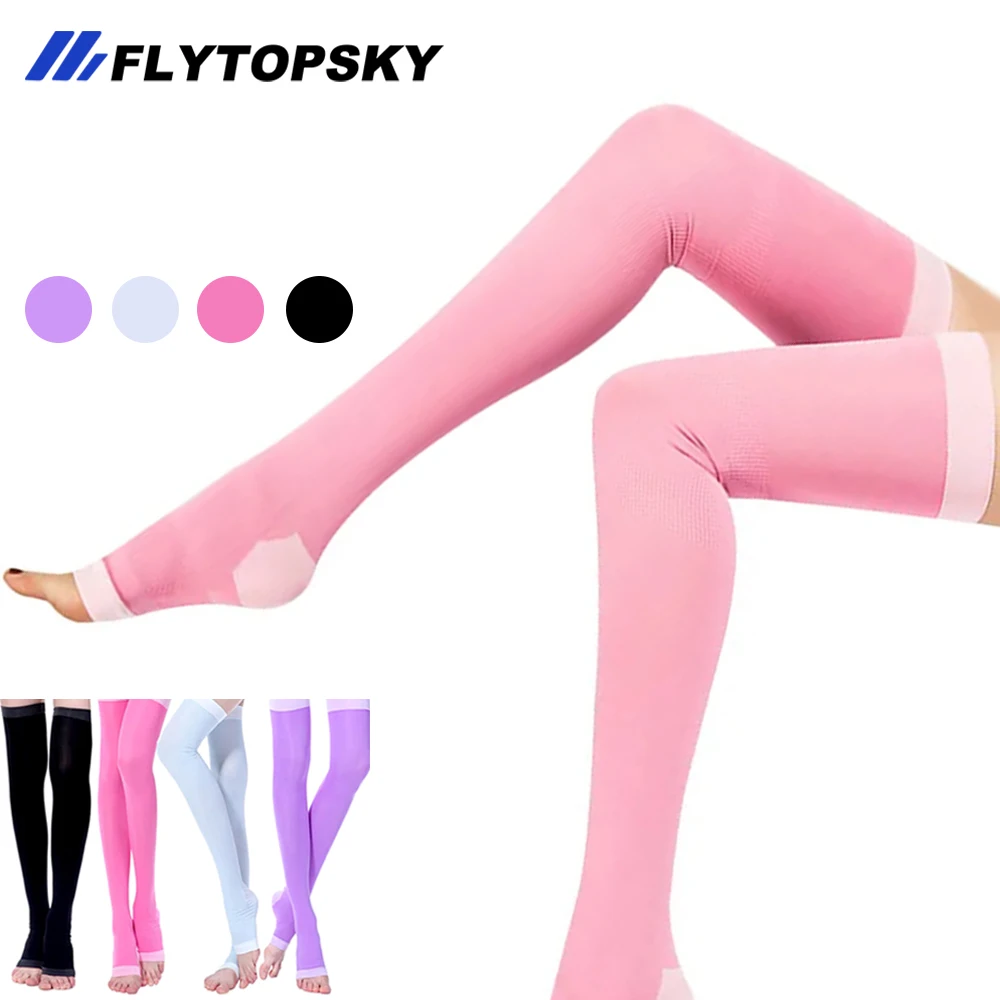 1Pair Free Size&420D Compression Socks for Women Non-Slip Slim Overnight Slimming Stockings Leg Socks for Varicose Veins