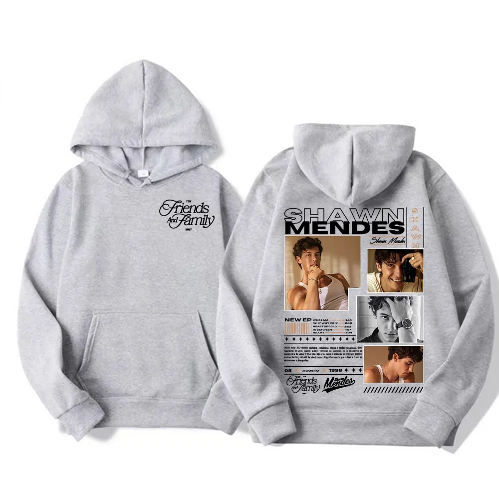 شون مينديز ألبوم جولة 2025 غطاء هوديي الرجال النساء شارع العليا الهيب هوب طويلة الأكمام البلوفرات عالية الجودة Bodywarmer البلوز