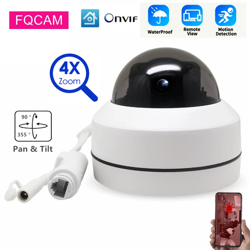 

5MP Dome IP Camera PTZ Pan Tilt 4xZoom 2.5INCH Speed Home Security IP POE ONVIF Network CCTV Camera Indoor Camhi