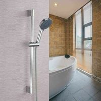 Shower Head Holder 360 Degree Adjustable Clamp Showerhead Rail Slide Bracket Bathroom Shower Mounting Bracket Universal 20~25 mm