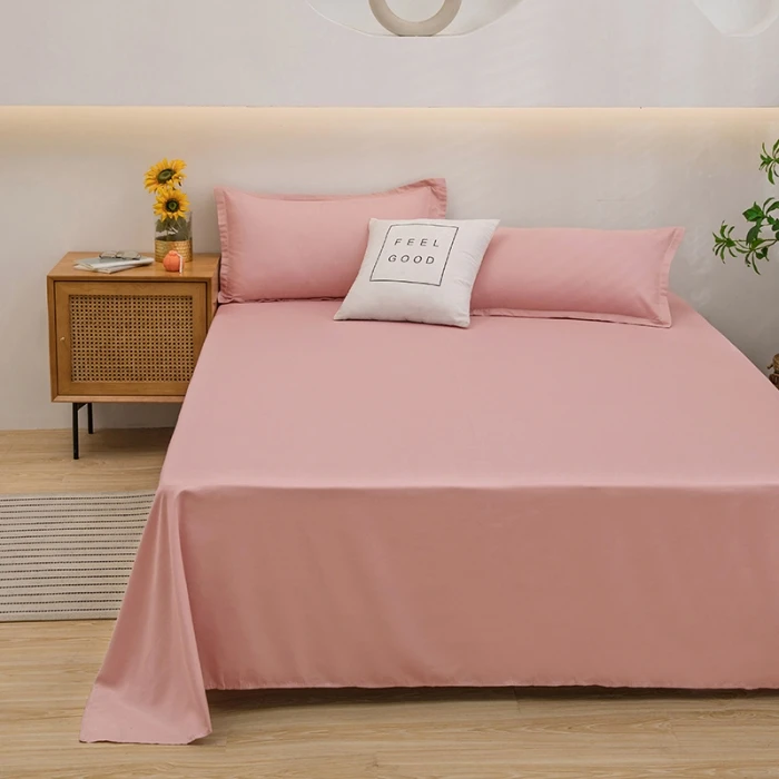 1-teiliges Bettlaken für Doppelbett, einfarbig, einfarbig, Bettlaken, Einzel-/Queen-/King-Flachbettlaken, weiche Bettwäsche für zu Hause