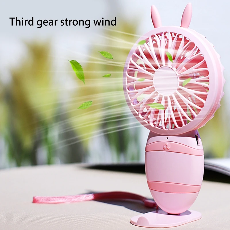 Quạt để bàn mini 3 tốc độ dễ thương Quạt làm mát cầm tay Tiếng ồn thấp Quạt cá nhân cho phòng ngủ Cắm trại ngoài trời Du lịch Dễ