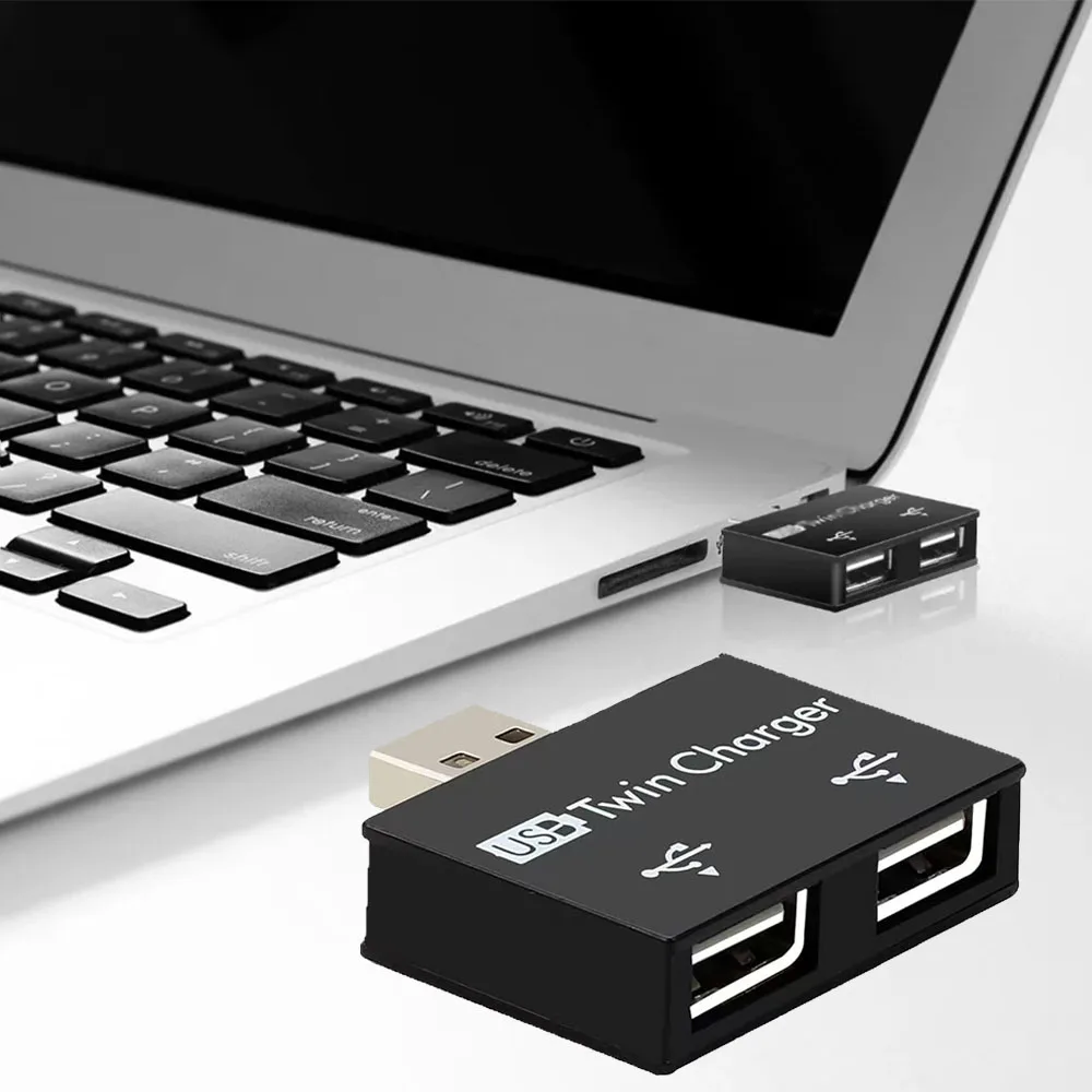 

LBSC USB2.0 Splitter 1 Male to 2 Port Female hub usb 2 in 1 computer 2 Port Female USB Hub Adapter Converter for Phone Laptop PC