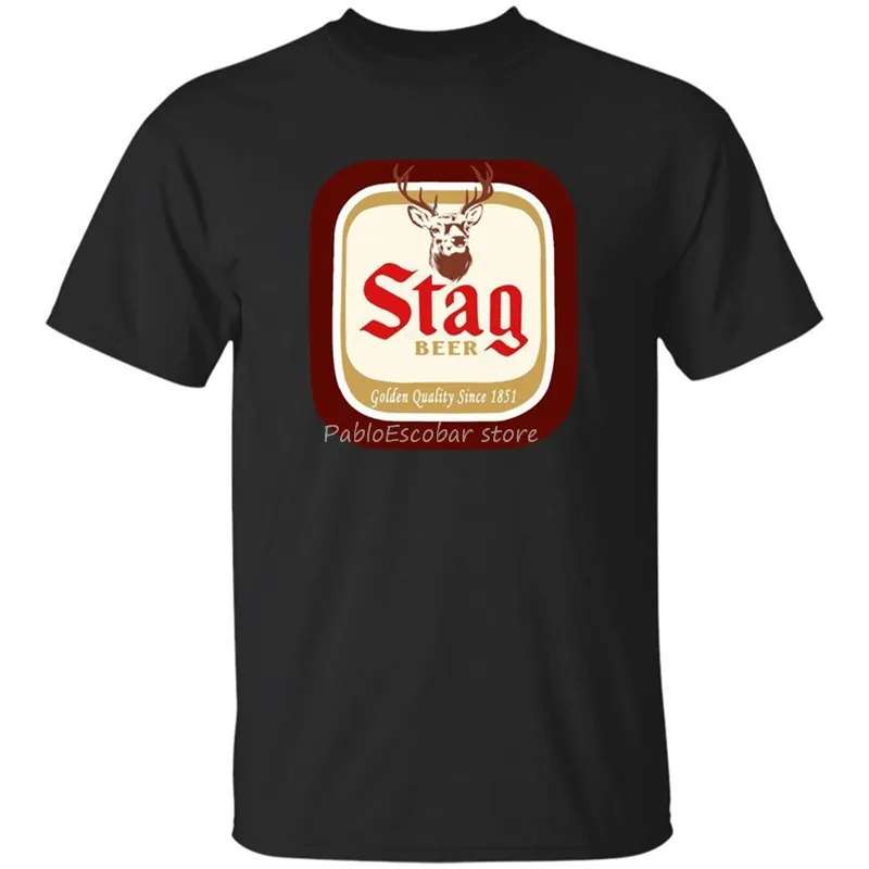 Black  Tee Stag Beer T-Shirt Golden Quality Since 1951 Top S-6Xl Fashion Cool Tee Shirt men brand tshirt summer top tees