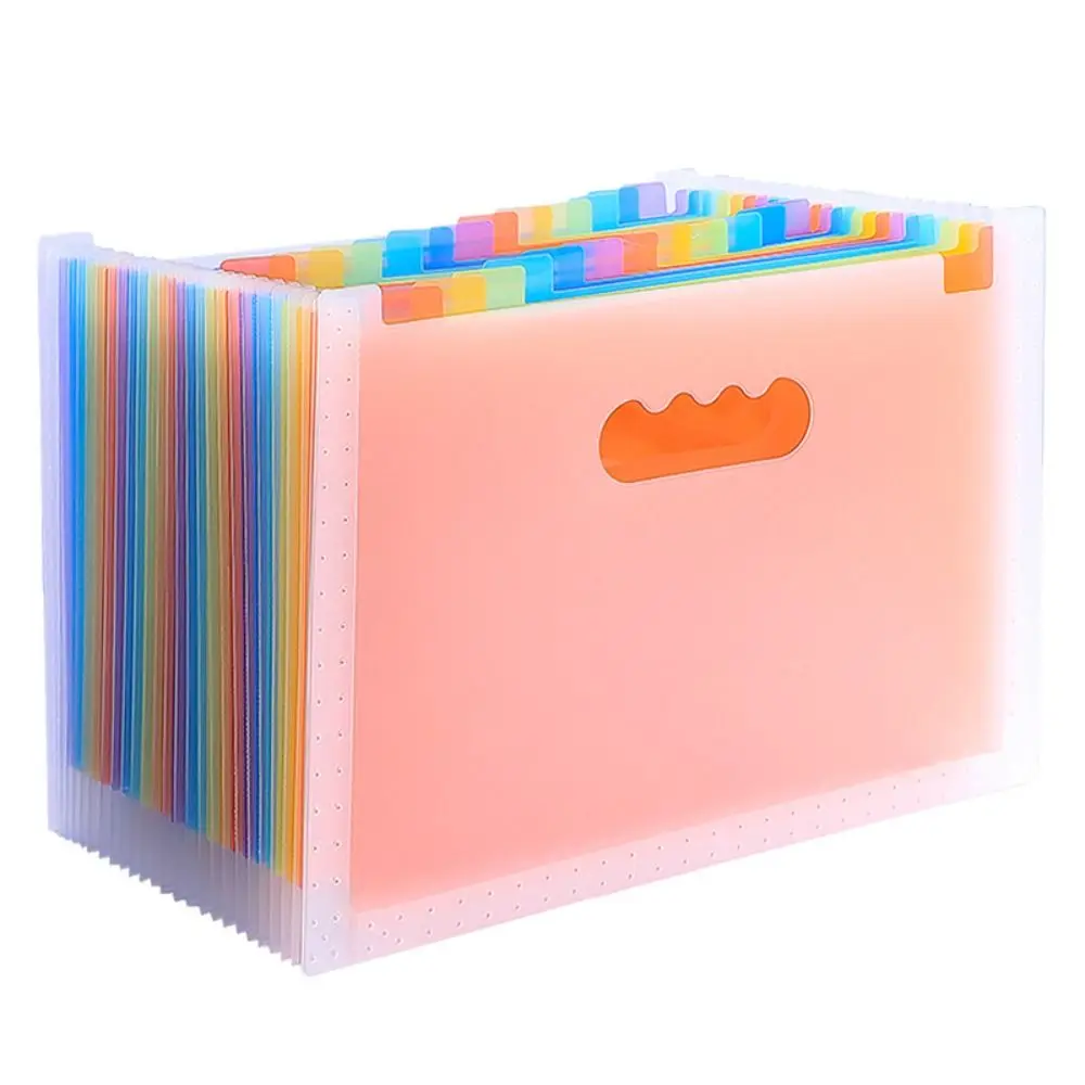 Multi-layer 25 Pockets File Folder Portable Waterproof A4 Expanding Organ Bag Large Capacity File Storage Paper Organizer