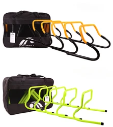 5Pcs Foldable Sports Speed Hurdles With Bag Adjustable Height Football Training Mini Jump Bars Soccer Agility Hurdle Accessories