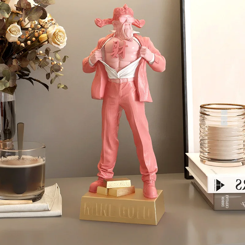 

New Chinese Style Muscle God of Wealth Home Decoration Decorations, God of Wealth Ashtray Decorations, Office Decoration