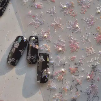ks 5D nádherné barevné ptačí samolepky na nehty, reliéfní motýl, květina, drak, dekorace na nehty, obtisky, DIY manikúra, příslušenství 12 nejlepší prodej Samolepka na nehty s motivem Harryho Pottera - №9