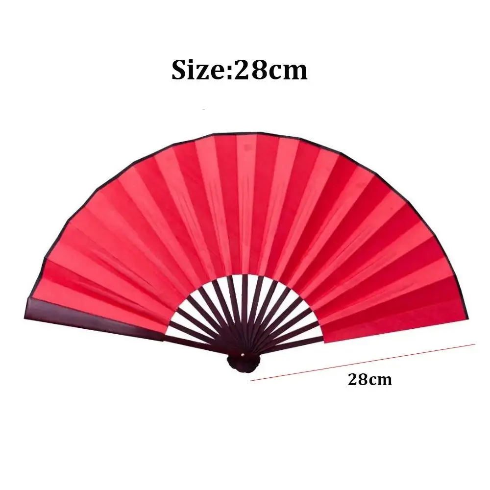 28 cm chinesischer Tai Chi-Fan aus Kunststoff, Knochen, mehrfarbig, für Tanzaufführungen, Chinoiserie, Geschenk, DIY, Yoga, Kung-Fu-Fan