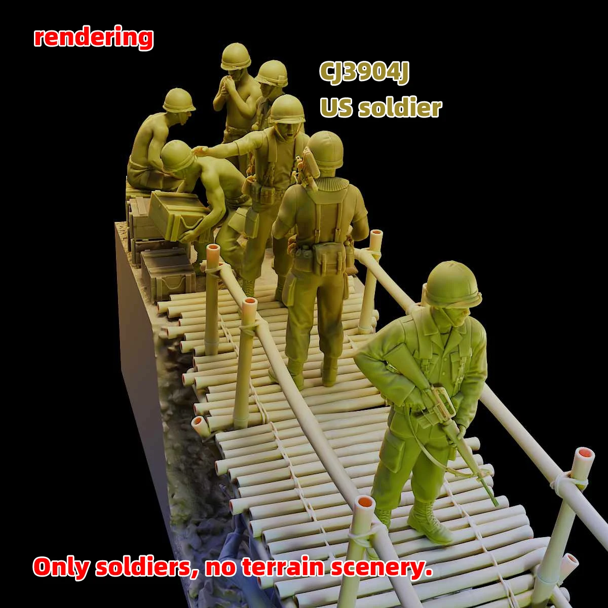 1/35 1/48 1/72 Maßstab Modellbausatz 3D Harz Miniatur-Soldatenfiguren Vietnam-Krieg US- und NVA-Soldaten Unbemalt Unmontiert Diorama – Detail 11