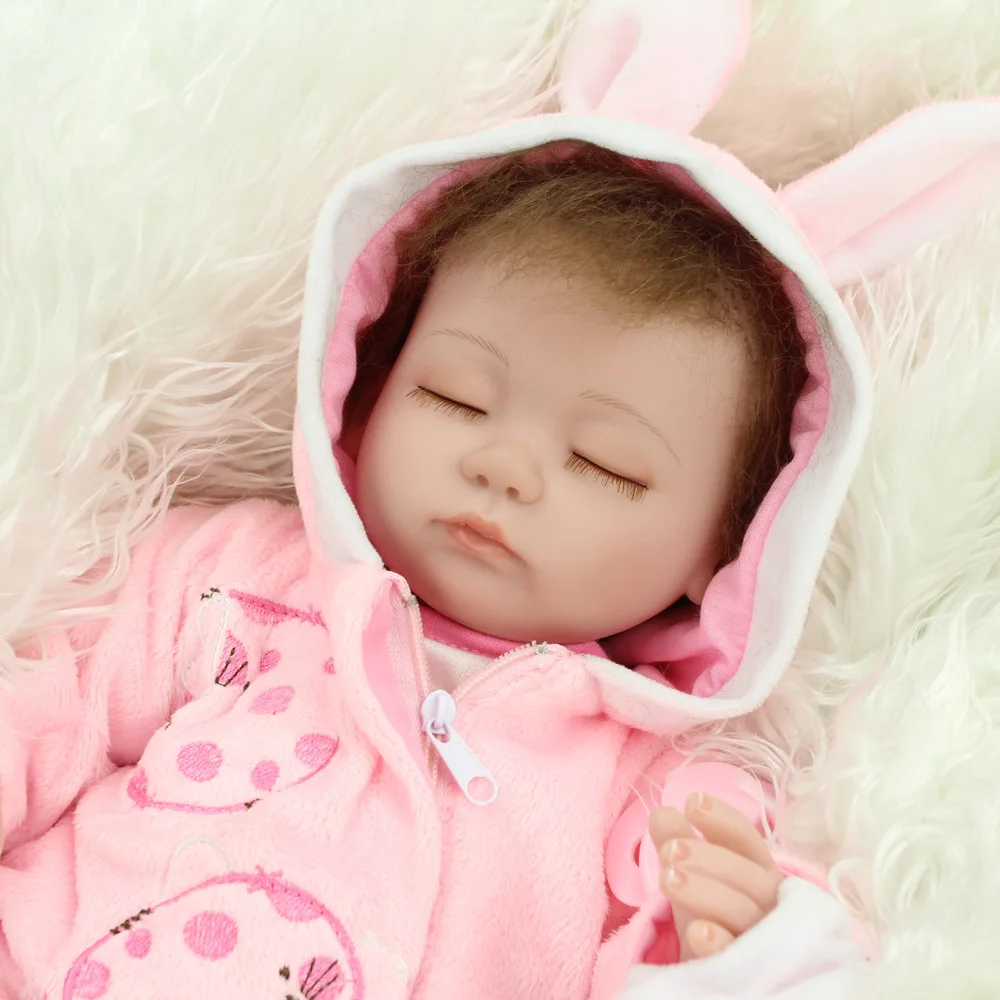 

45cm Reborn Dolls Lifelike Simulation Girl Reborn Baby Toys Silicone Body Sleep Soothe Doll Bath Toy Children Birthday Gift