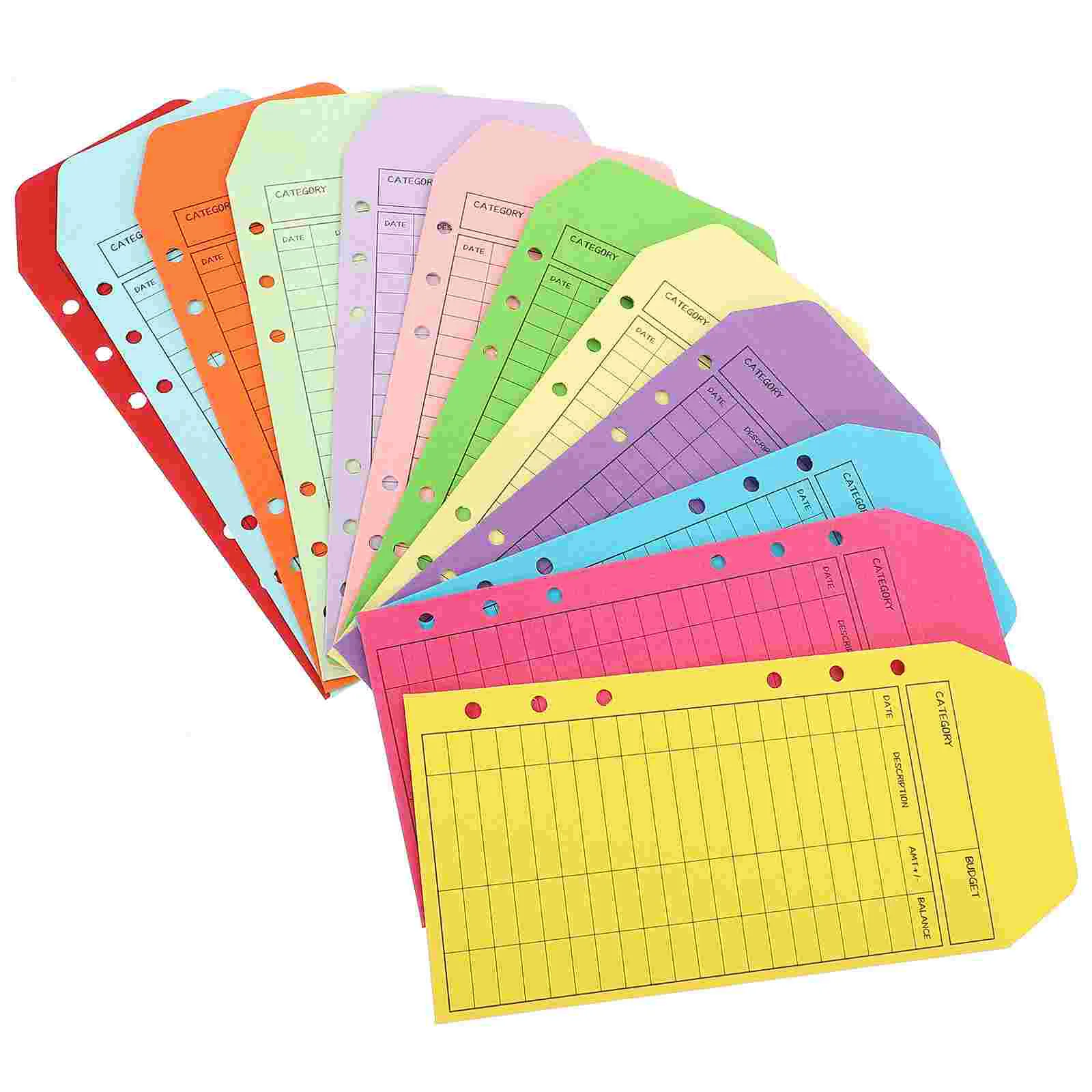 

12 Pcs Budget Envelope Colored Kraft Paper Chinese Letter Set Cash Portable Stationery Envelops Blinder Envelopes Binder