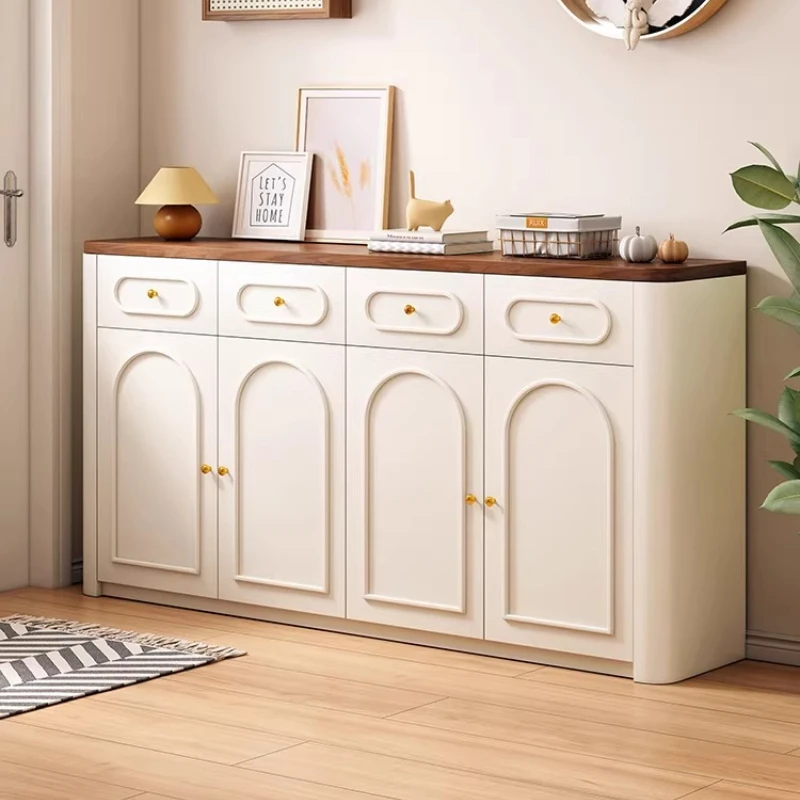 

Design Modern Cream Shoe Cabinet Wooden Organizer Luxury Storage Shoe Rack Living Room Display Armario Zapatero Furniture Home