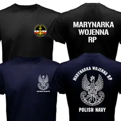 Poland Polish Naval Marynarka Wojenna Rp Armed Forces Military Men T-shirt Short Casual 100% Cotton O-Neck Shirts