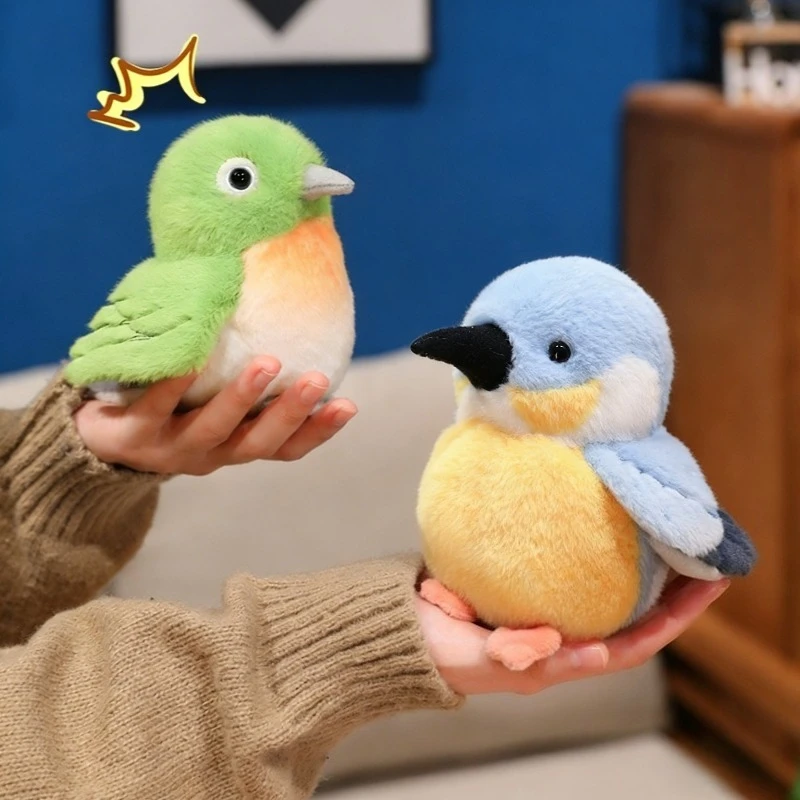 Neue Nette Zwitschern Vogel Plüsch Spielzeug Weiche Kawaii Simulierte Tiere Gefüllte Puppe Desktop Decor Kreative kinder Spielzeug Hause Ornament