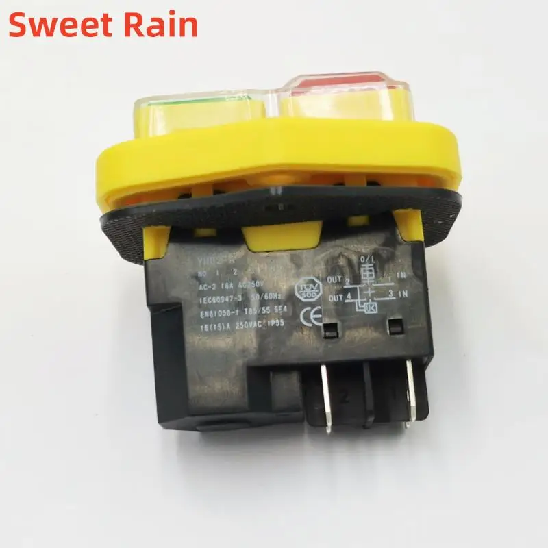 1PC Electromagnetic switch start switch waterproof power tool switch 16A250V4Pins/5Pins Can Replace KJD17B