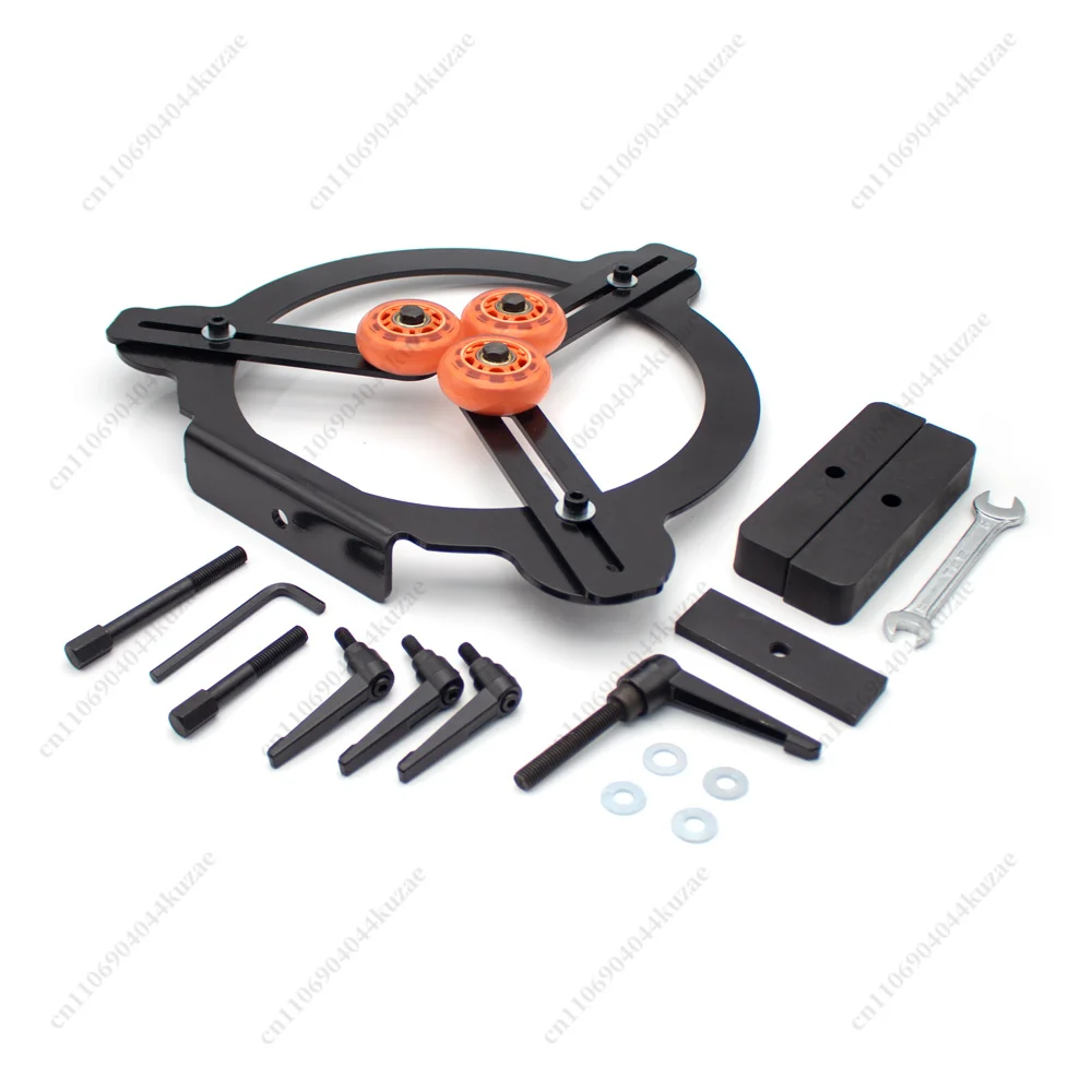 Support anti-vibration à 3 roues, repose-tour en bois pour tournage de pièces rondes