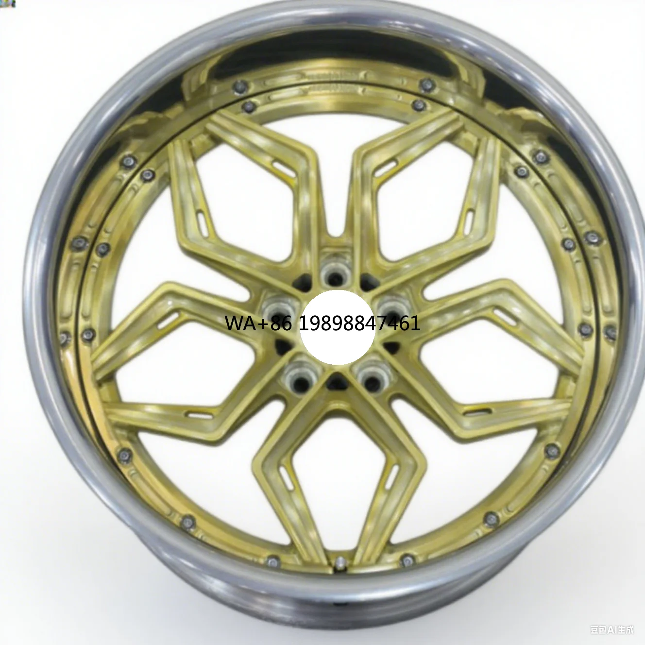 

2-компонентные кованые колеса для гоночных автомобилей из сплава с золотыми спицами Te37 15-24 дюйма 5x112 5x127 5x120 с глубокими кубиками для бездорожья для F30 E90