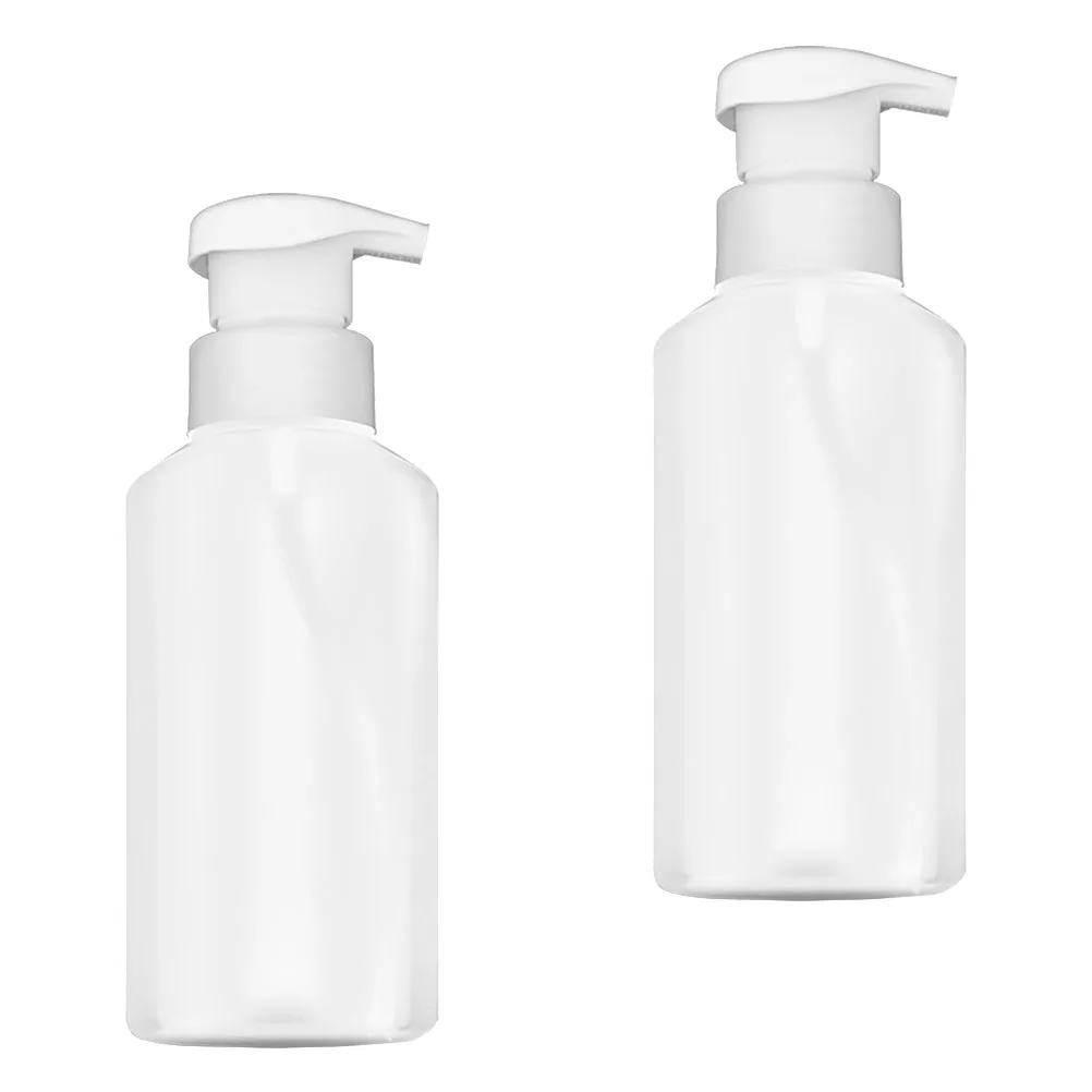 

2Pcs Transparent Foaming Soap Dispenser 180ml Press Bottles Empty Pump Liquid Travel Lotion Bottle Portable Storage