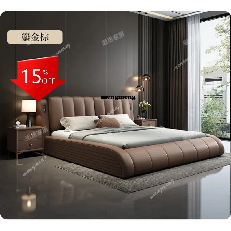 

C46cosy super king size Two persons bed 220x200 cm frames lit 2 personnes multifunctional Single bed bedroom home Bedroom furnit