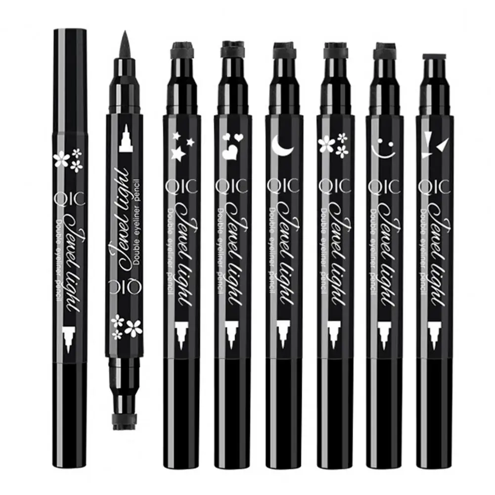 Star Stamp Eyeliner Liquid Eyeliner Charming Star Heart Flower Stamp Double-headed Eyeliner Stencils for Women's Long-lasting