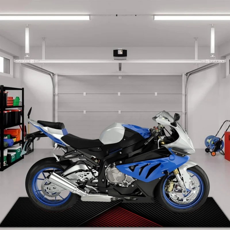 VIKAMA Motorcycle Mat Display Mat Motorcycle Bicycle Parking Mat Non-Slip Oil Garage Mat Boys Bedroom Corridor Carpet Home Decor