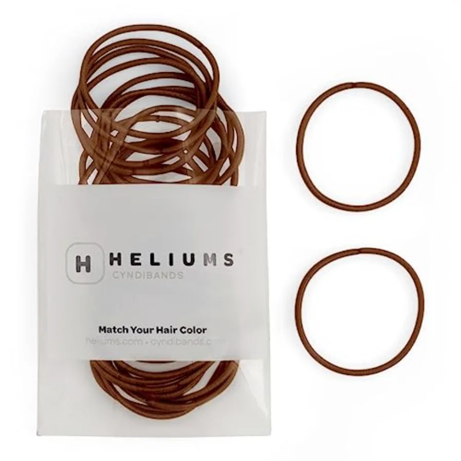 

Thin Hair Elastics - Brown - 2mm Ties for Thin Hair, 1.75 Inch, Medium Hold No Damage Ponytail Holders - 40 Count