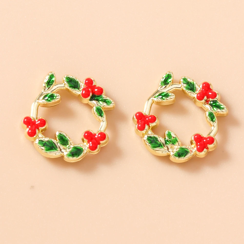 Leslie 5-teiliges Modisches Weihnachts-Charms-Set, Niedliche Weihnachtsglocken-Anhänger für Ohrringe und Halsketten-Herstellung – Detail 17