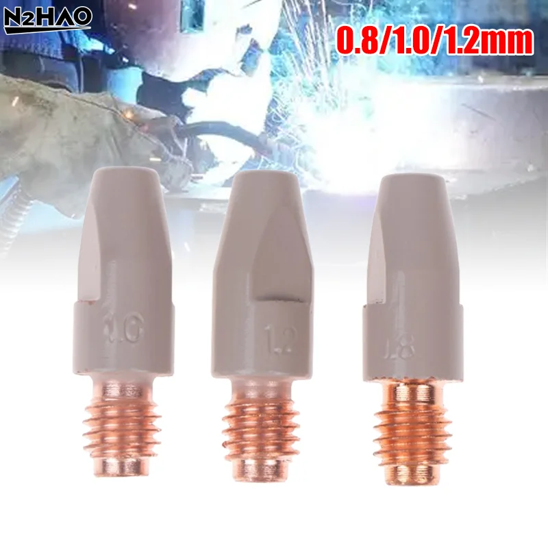 

1 шт., контактные наконечники для сварки MIG 36KD, новое покрытие, защита 30 мм, наконечник газового сопла M8, 0,8/1,0/1,2 мм, детали сварочного горелки MIG