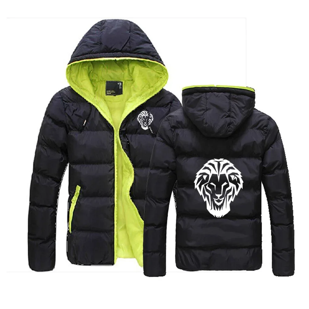 

Leon Athletic Club De Bilbao 2023 Men's New Autumn Winter Color Block Zip Warmer Cotton Coat Casual Jacket Fashion Print Clothes