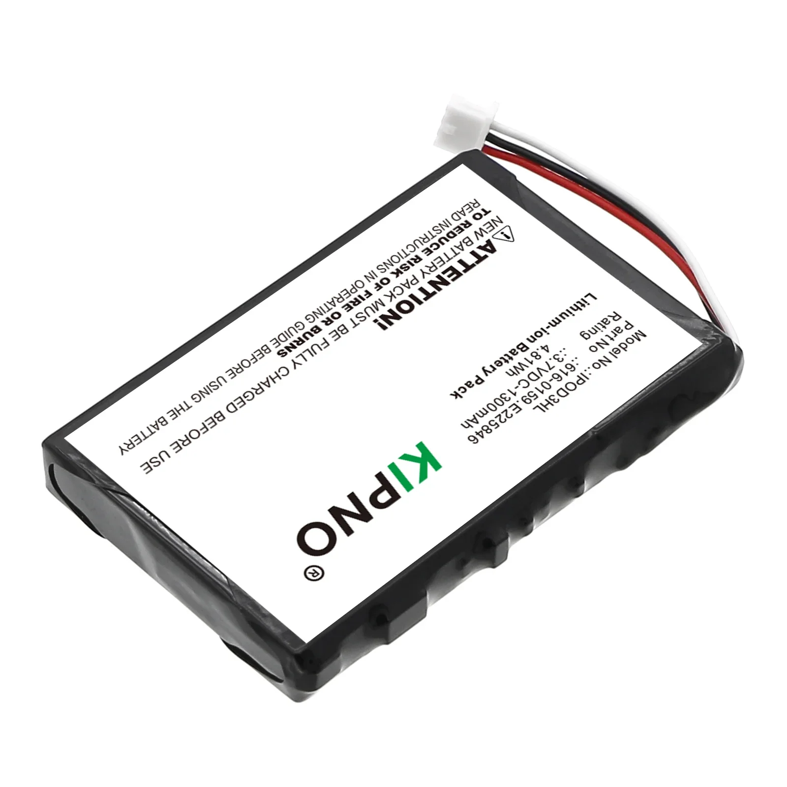 KIPNO Battery For IPod 3 3G 3rd Generation A1040 1300mAh 616-0159 High Quality Mobile Phone Replacement Accumulator view 3