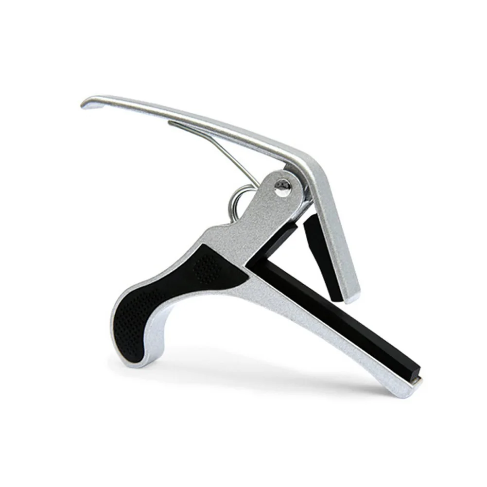 

Metal Guitar Capo Tuning Trigger For Electric Acoustic Guitar Silver 10X6X3Cm Durable Zinc Alloy Portable Pitch