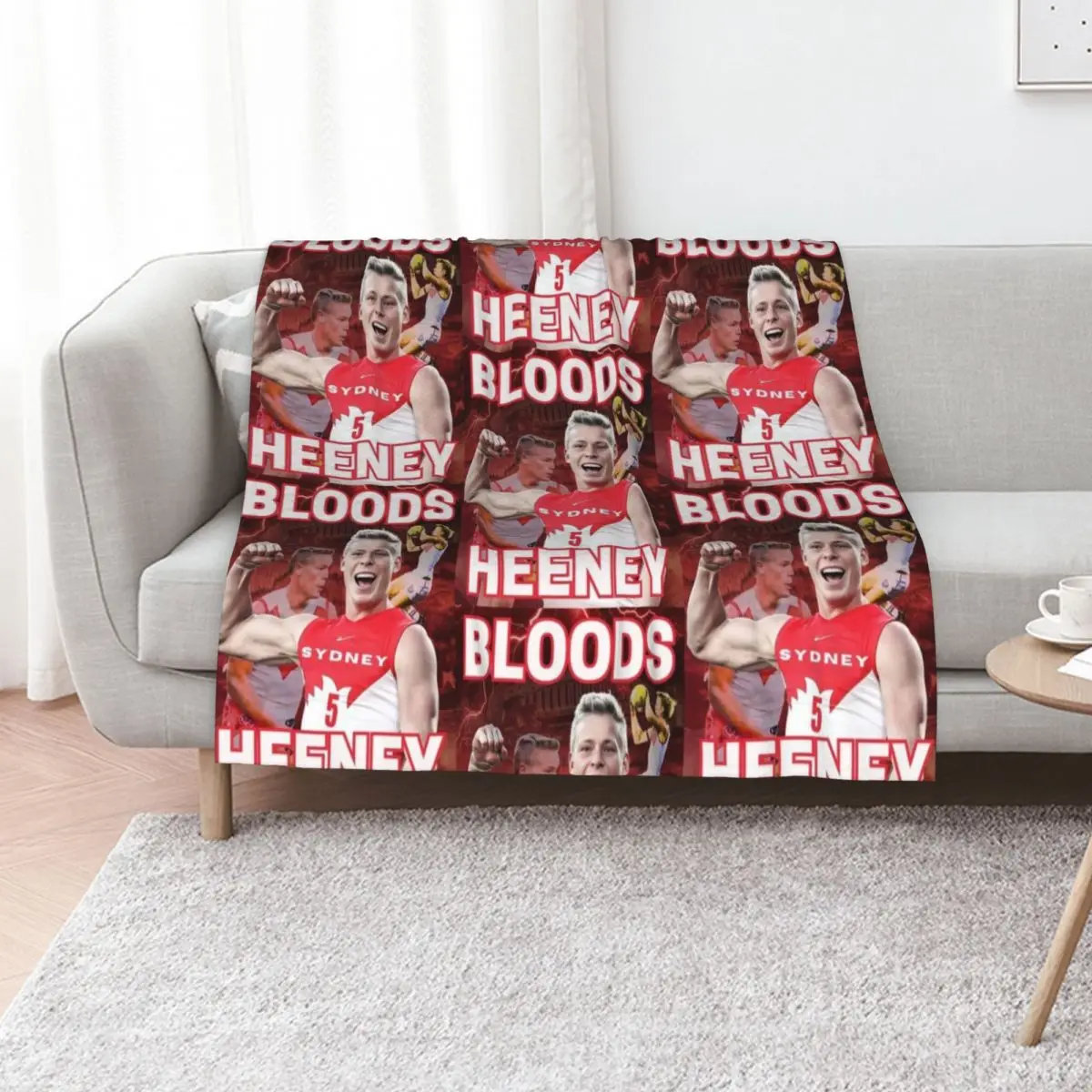 Isaac Heeney Sydney Swans Afl Football Throw Blanket Luxury Thicken Blankets For Sofas Bed covers funny gift Baby Blankets