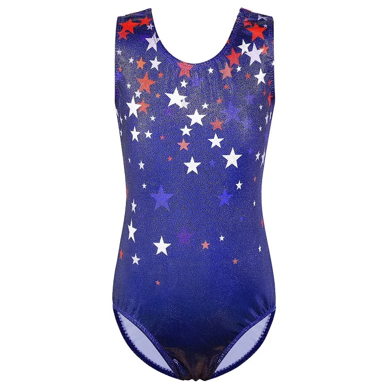 BAOHULU Jugendliche Ballett Kostüm Flamme Drucken Gymnastik Trikot Ein Stück Ärmellose Overall Kinder Praxis Outfit Tanz Body