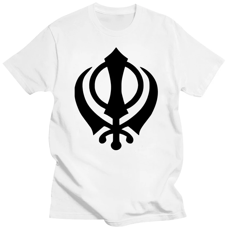 KHANDA SYMBOL MENS T SHIRT SIKH FAITH PUNJABI EMBLEM RELIGION SIKHISM Cheap wholesale tees,Cotton For Man,hot tees