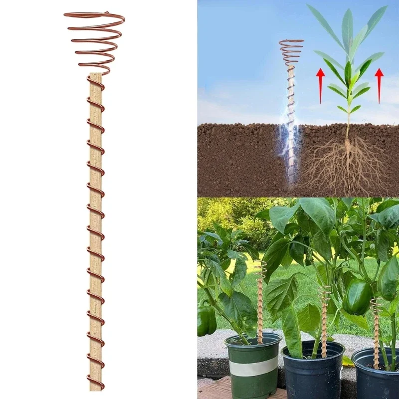 

6/8/10Pcs Electroculture Plant Stakes Long Coppers Garden Stakes Electroculture Coppers Garden Antenna for Growing X3UC