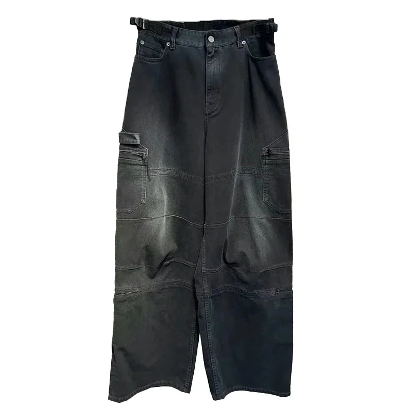 NIGO Men Women Four Seasons Fashion High Street Casual Loose Straight Leg Jeans Denim Work Pants Ngvp #nigo7655