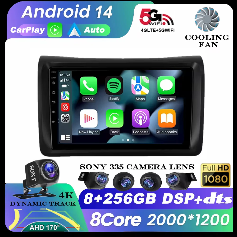 Android Car Radio for Nissan NV350 2012 - 2019 Caravan 2 Din Multimedia FM RDS WIFI GPS Navigation Stereo Carplay Auto Autoradio