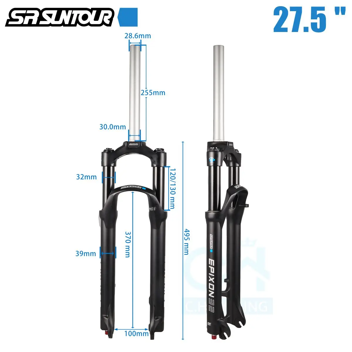 SR SUNTOUR EPIXON Original 2024 model MTB Mountain Bike Front Fork 27.5/29inch Stroke 100/120mm air suspension front fork