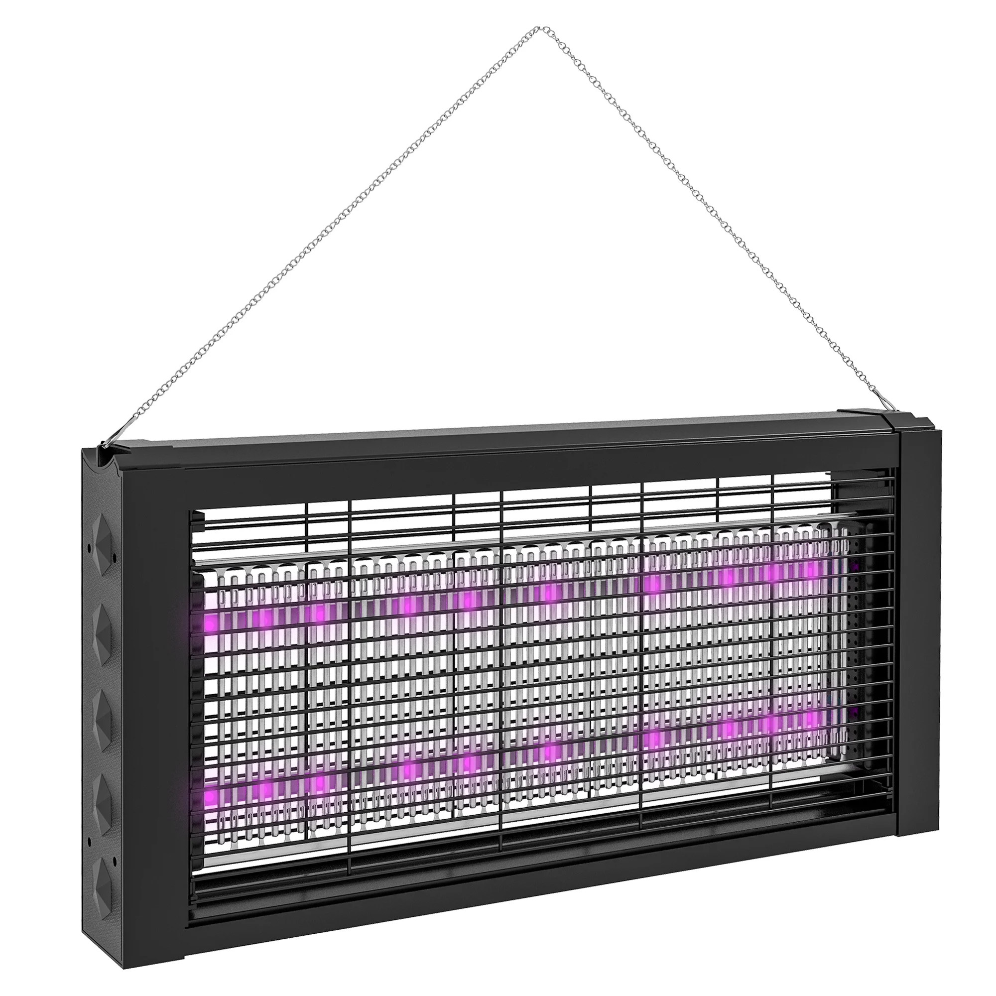 Homcom Led Mug-Proof Lamp 8W Effect 60 M² 49X6X25 Cm Zwart