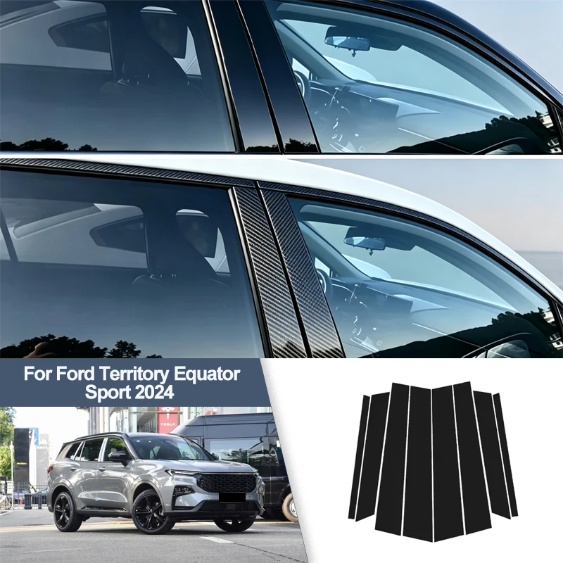 For Ford Territory Equator Sport 2024 B/C Pillar Post Stickers PC Window Middle Pillar Trim Decorative Car Exterior Parts
