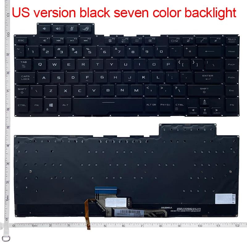 Imagem -03 - Teclado dos Eua para Asus Ga502 Ga502g Ga502d Ga502i Gu502 Gu502g Gu502gv Gu502l Gu502lw Gx502 Gx502g Gm502 Portátil Inglês