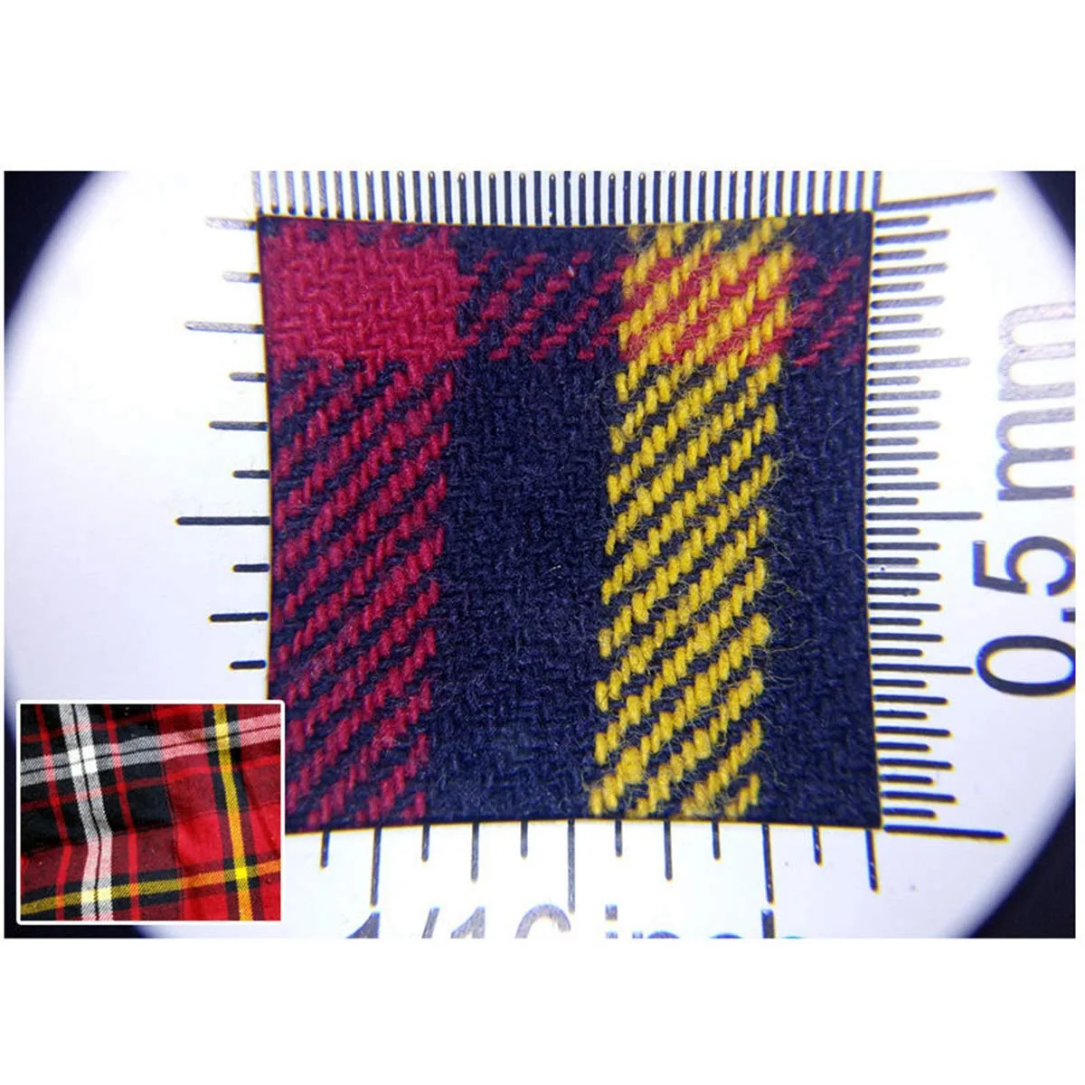Tester per biancheria pieghevole portatile 45X Lenti d'ingrandimento in metallo Lente d'ingrandimento per filo di stoffa Lente d'ingrandimento con calibrazione della luce ZJY