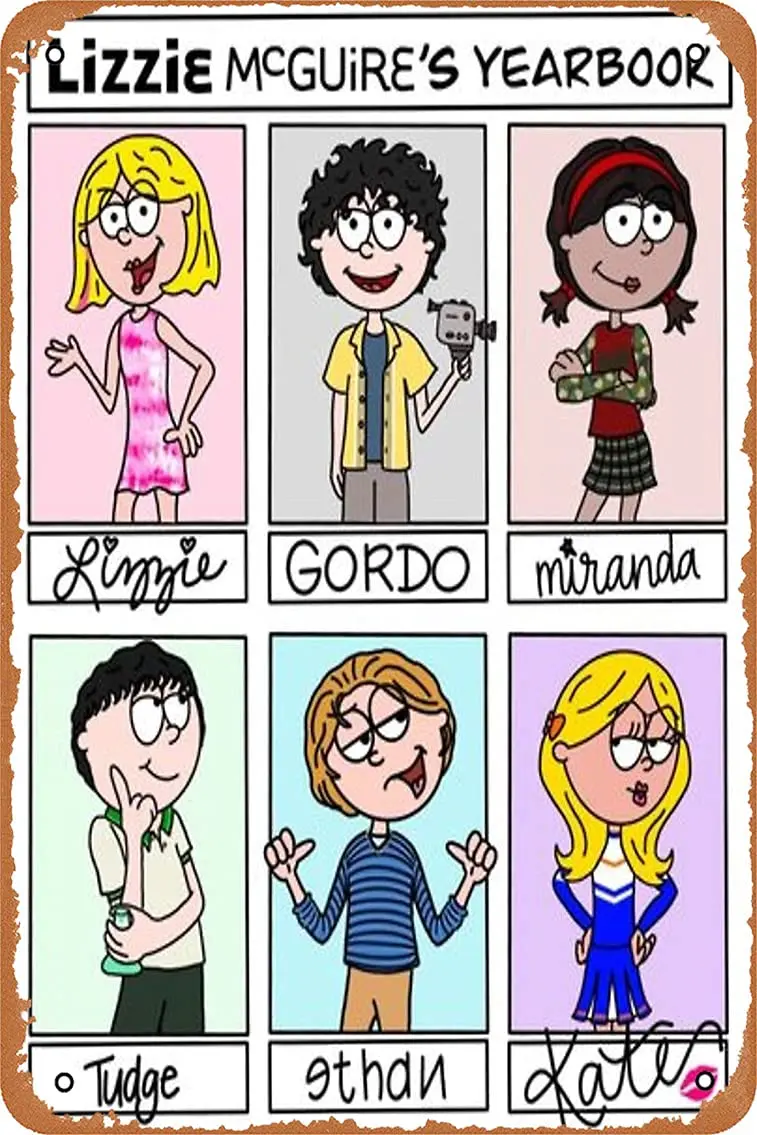 Metal Sign - y2k Lizzie McGuire Aesthetic Tin Poster 12 X 8 Inches sign